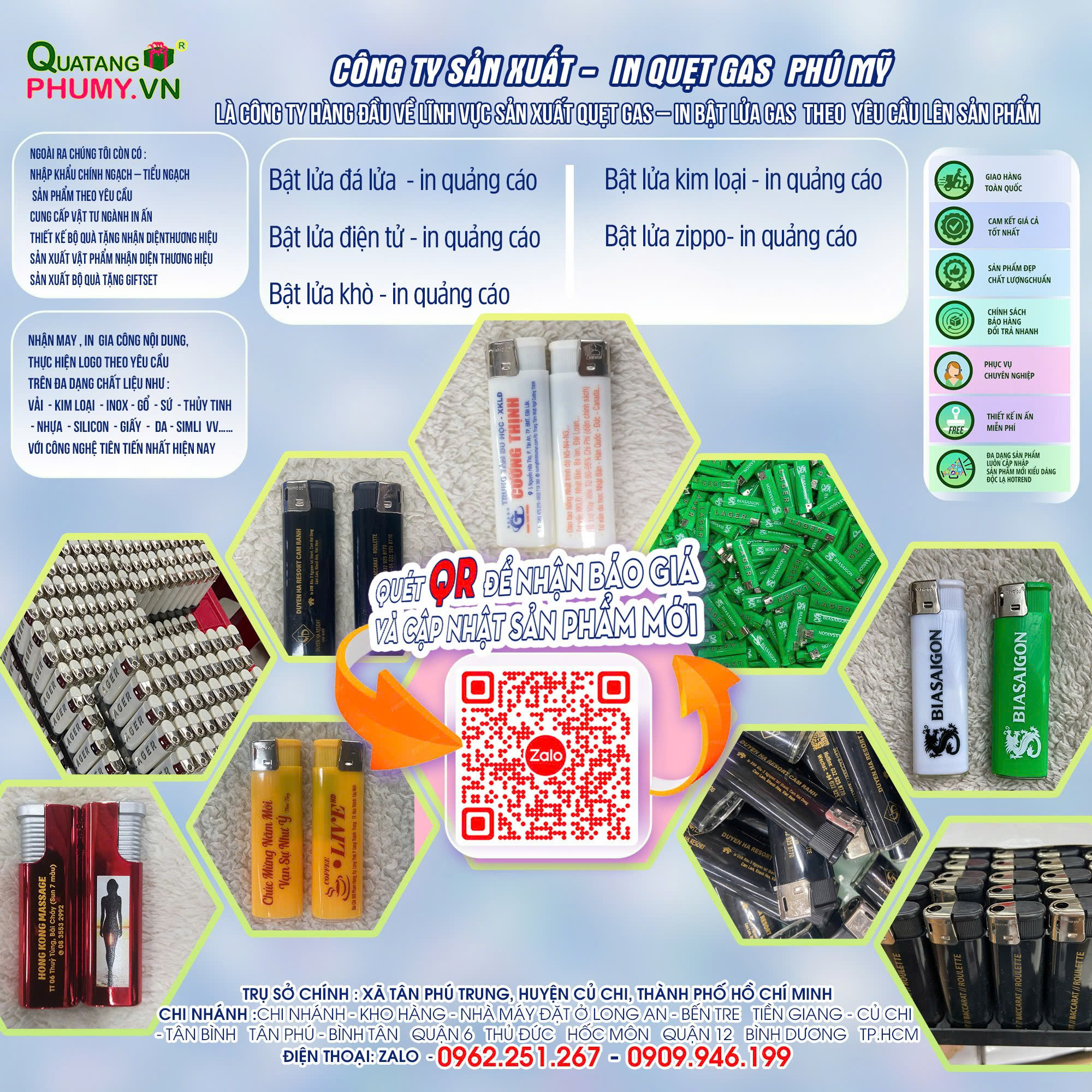 Quẹt Gas - Quà Tặng Doanh Nghiệp Phú Mỹ - Công Ty TNHH Sản Xuất Thương Mại Quà Tặng Phú Mỹ