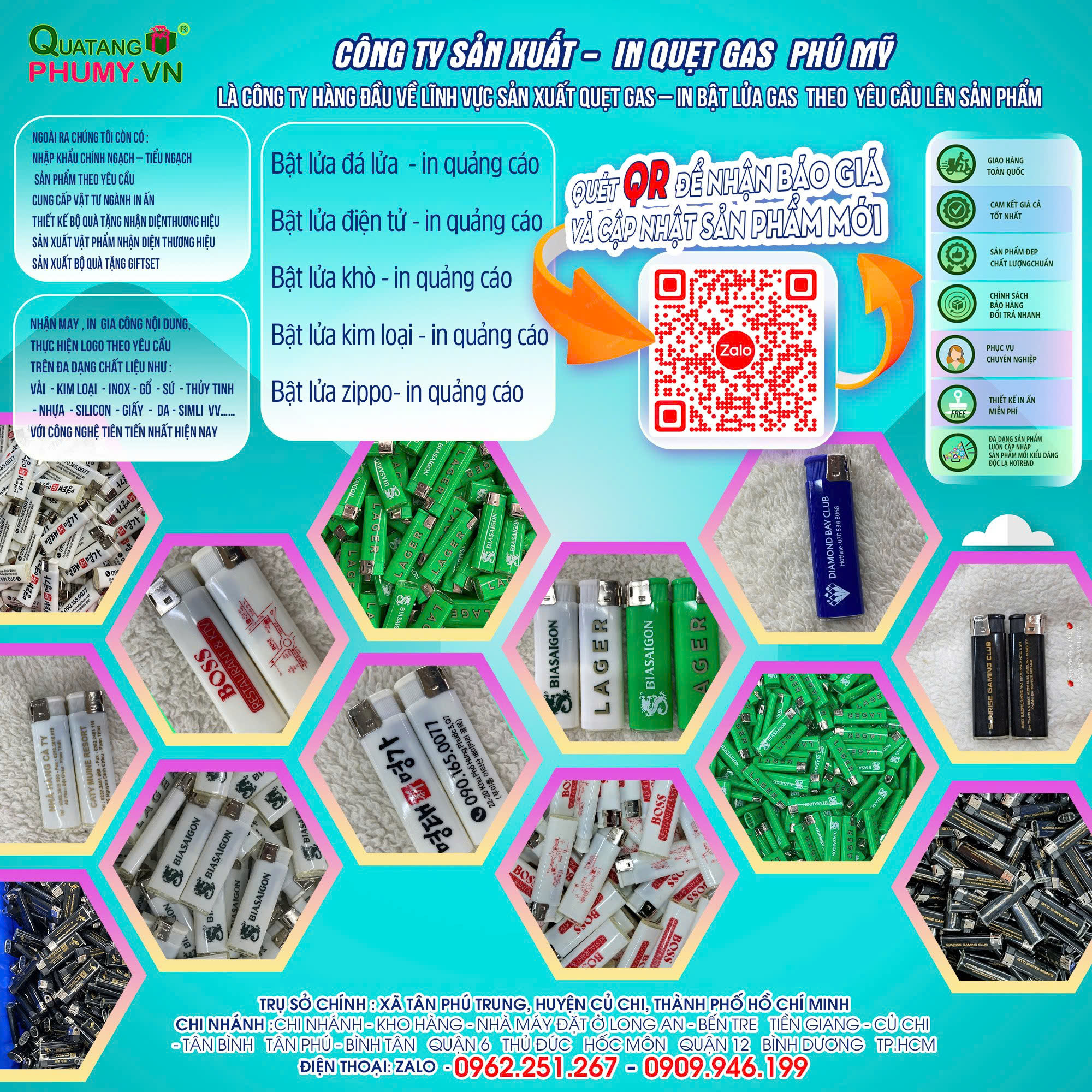 Quẹt Gas - Quà Tặng Doanh Nghiệp Phú Mỹ - Công Ty TNHH Sản Xuất Thương Mại Quà Tặng Phú Mỹ