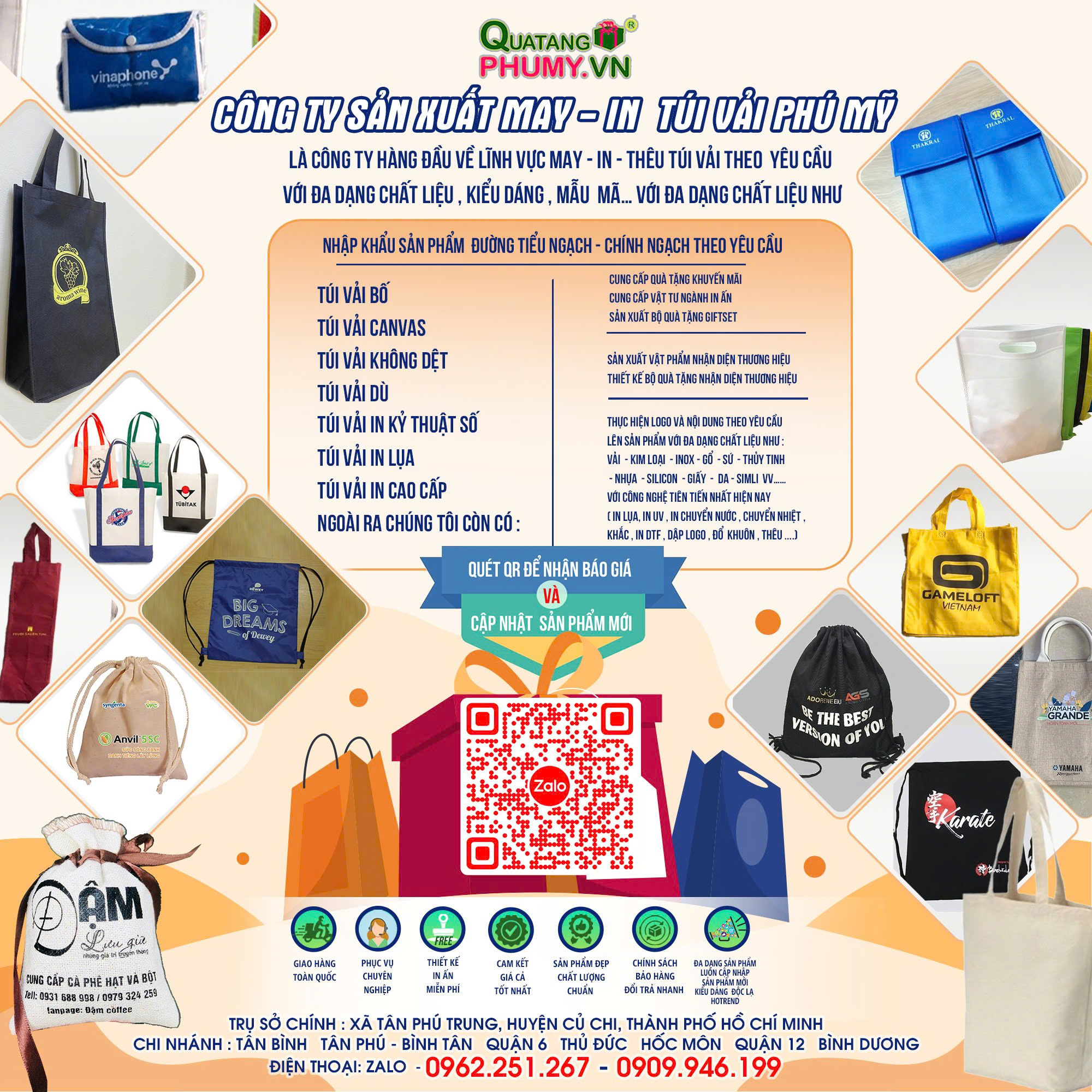 Túi vải - Quà Tặng Doanh Nghiệp Phú Mỹ - Công Ty TNHH Sản Xuất Thương Mại Quà Tặng Phú Mỹ