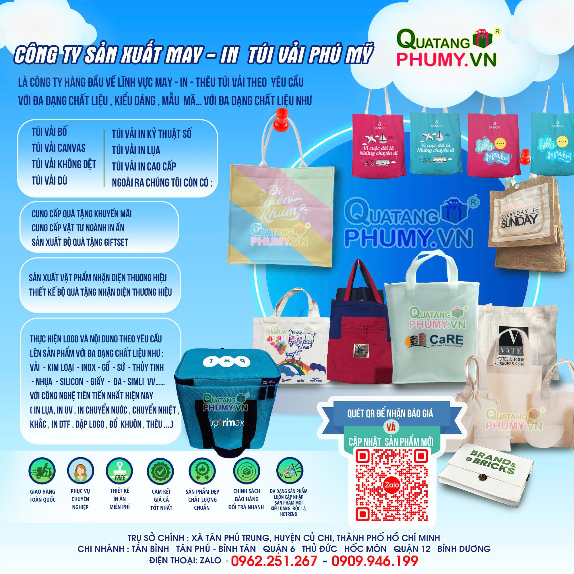 Túi vải - Quà Tặng Doanh Nghiệp Phú Mỹ - Công Ty TNHH Sản Xuất Thương Mại Quà Tặng Phú Mỹ