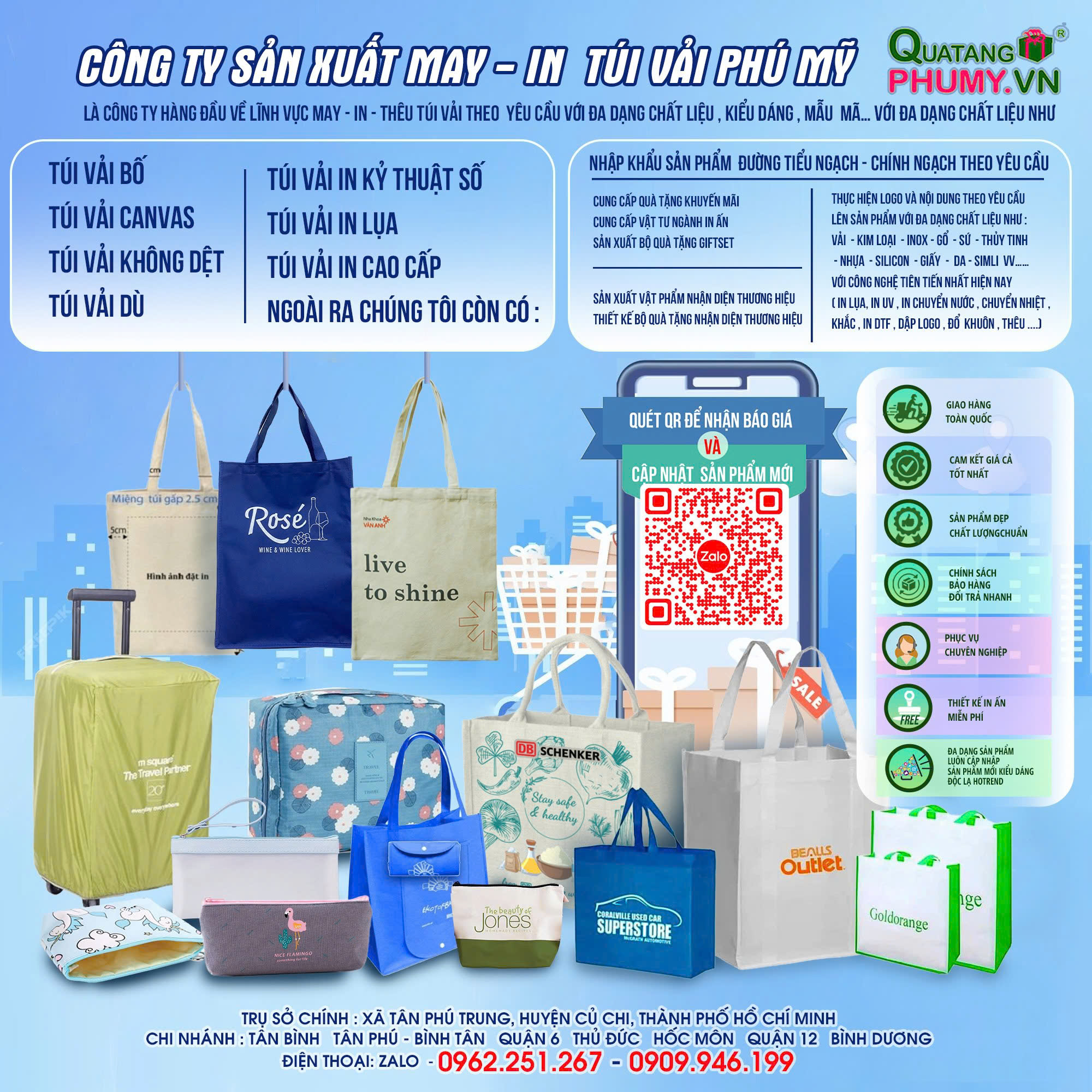 Túi vải - Quà Tặng Doanh Nghiệp Phú Mỹ - Công Ty TNHH Sản Xuất Thương Mại Quà Tặng Phú Mỹ