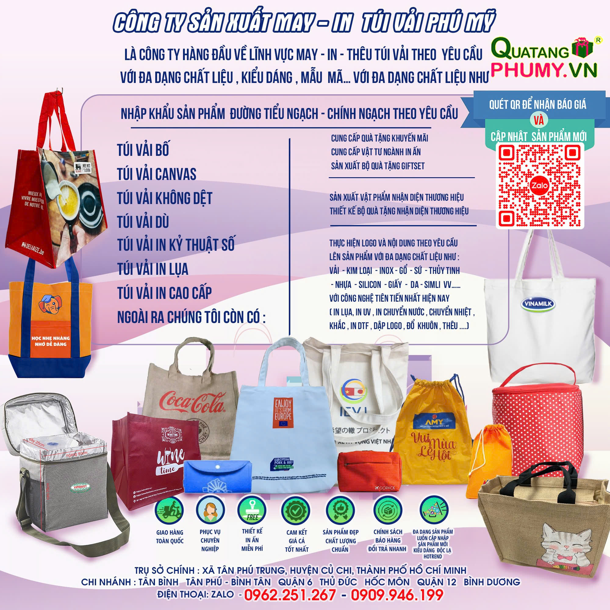 Túi vải - Quà Tặng Doanh Nghiệp Phú Mỹ - Công Ty TNHH Sản Xuất Thương Mại Quà Tặng Phú Mỹ