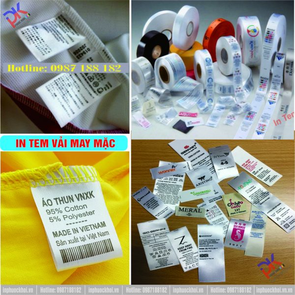 In tem nhãn may mặc