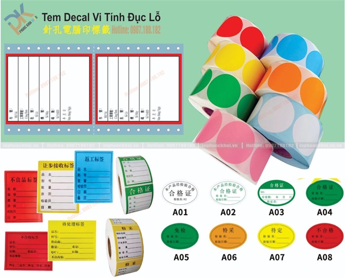 In tem Decal đục lỗ
