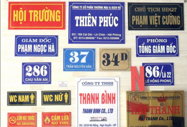 Biển tên - Quảng Cáo Kiến Tạo Việt - Công Ty TNHH Cơ Khí Quảng Cáo Kiến Tạo Việt
