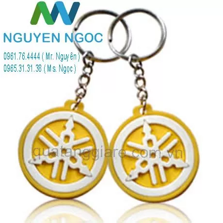 Móc khóa nhựa dẻo 3D khoen xích