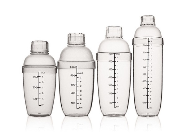 Bình shaker nhựa trong