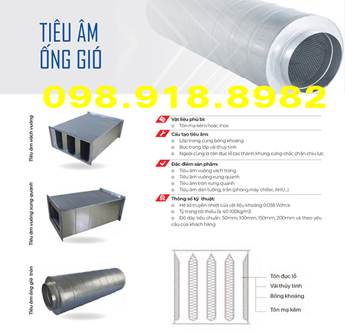 Tiêu âm ống gió - ống Gió P69 - Công Ty Cổ Phần Đầu Tư P69