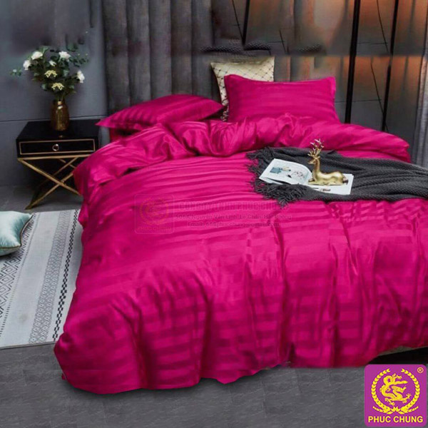 Bộ chăn ga gối hồng