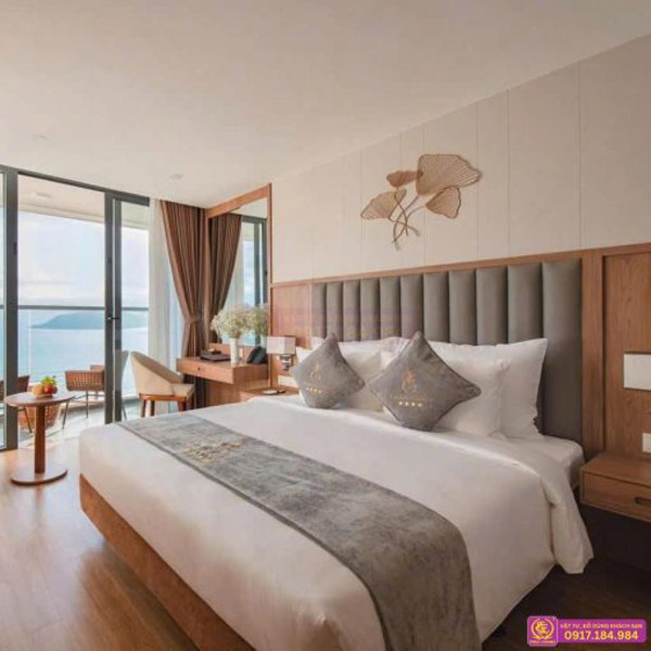 Bộ chăn ga gối khách sạn màu ghi