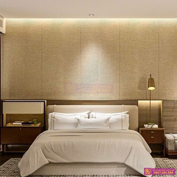 Bộ chăn ga gối khách sạn màu trắng sang trọng