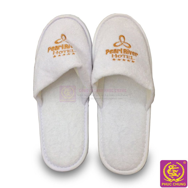 Dép bông dệt logo