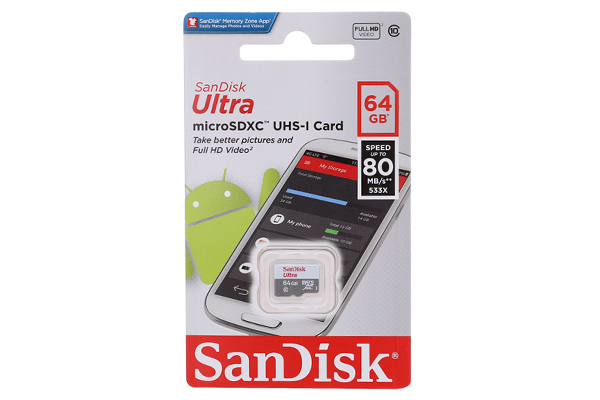 Thẻ nhớ MicroSD SANDISK 64GB - Camera Quan Sát á Châu - Công Ty Cổ Phần Viễn Thông á Châu