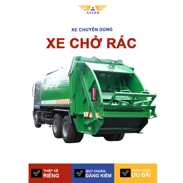 Xe chở rác - Sơ Mi Rơ Moóc ASEAN- Công Ty Cổ Phần Kỹ Thuật Cơ Khí ASEAN