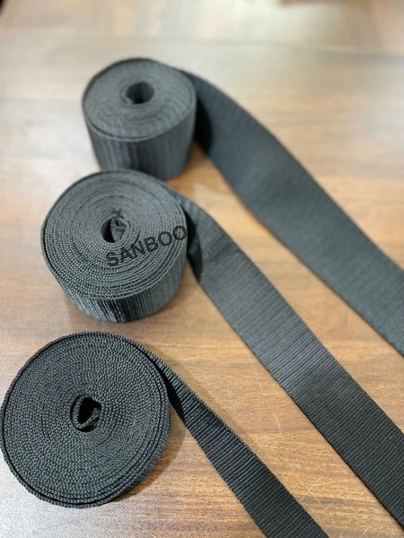 Dây đai cường lực polyester màu đen 5cm, 3.8cm, 2.5cm - Dây Cẩu Hàng, Dây Chằng Hàng Sanboo - Công Ty TNHH Sanboo Việt Nam