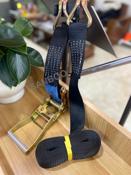 Dây tăng đơ chằng hàng 5cm 3 tấn màu đen - Dây Cẩu Hàng, Dây Chằng Hàng Sanboo - Công Ty TNHH Sanboo Việt Nam