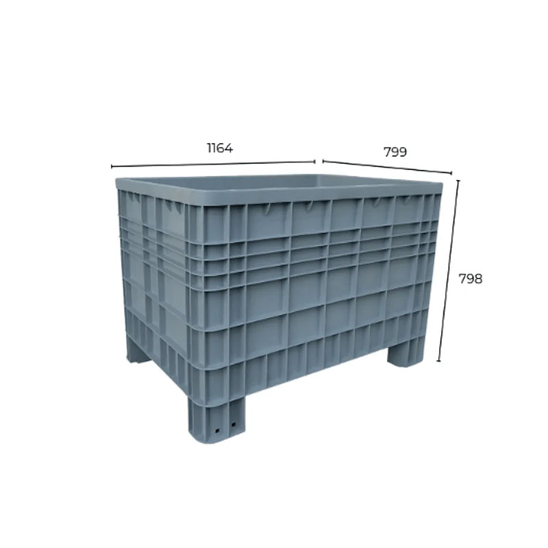 Thùng nhựa sóng bít Nhật Quang 4 chân