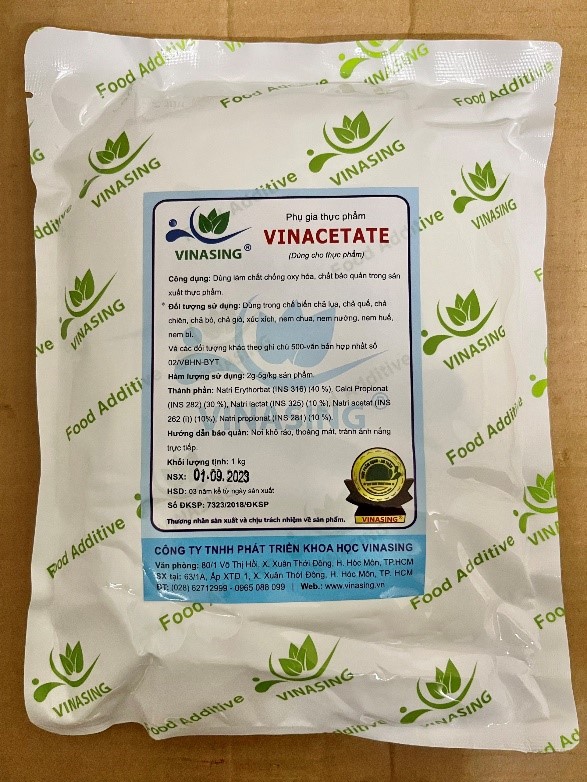 Phụ gia bảo quản Vinacetate - Phụ Gia Thực Phẩm Vinasing - Công Ty Trách Nhiệm Hữu Hạn Phát Triển Khoa Học Vinasing
