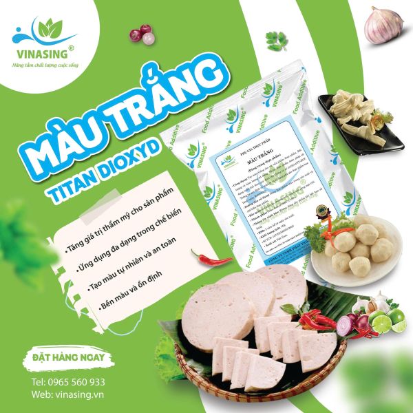 Chất tạo màu trắng Titan Dioxyd