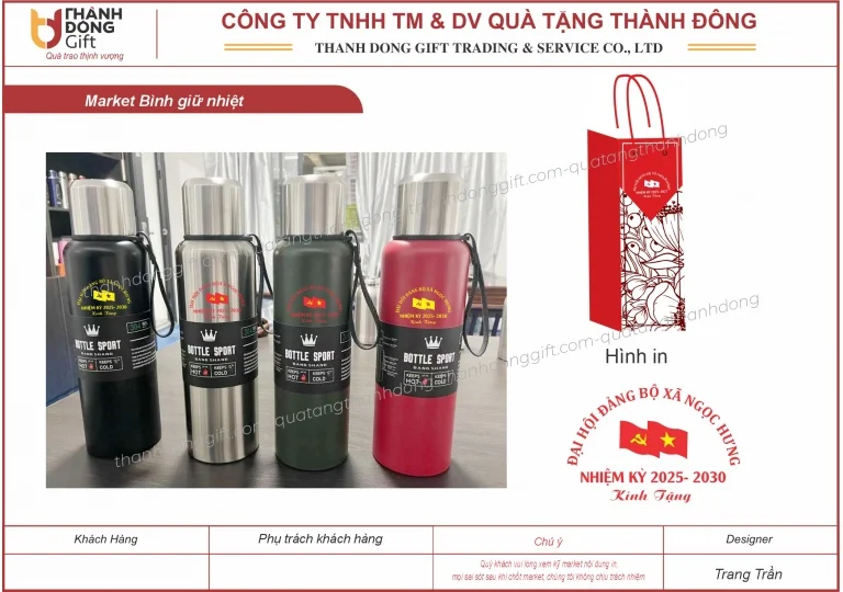 Bình giữ nhiệt nhiều mẫu mã - Quà Tặng Doanh Nghiệp, Quà Tặng Đại Hội - Công Ty TNHH Thương Mại Và Dịch Vụ Quà Tặng Thành Đông