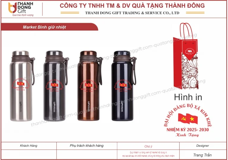 Bình giữ nhiệt nhiều mẫu mã - Quà Tặng Doanh Nghiệp, Quà Tặng Đại Hội - Công Ty TNHH Thương Mại Và Dịch Vụ Quà Tặng Thành Đông