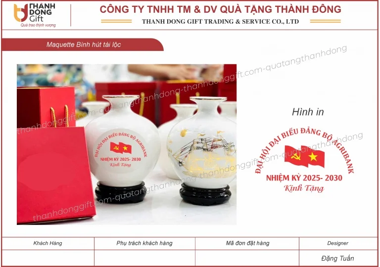 Bình hút tài lộc gốm sứ Bát Tràng - Quà Tặng Doanh Nghiệp, Quà Tặng Đại Hội - Công Ty TNHH Thương Mại Và Dịch Vụ Quà Tặng Thành Đông