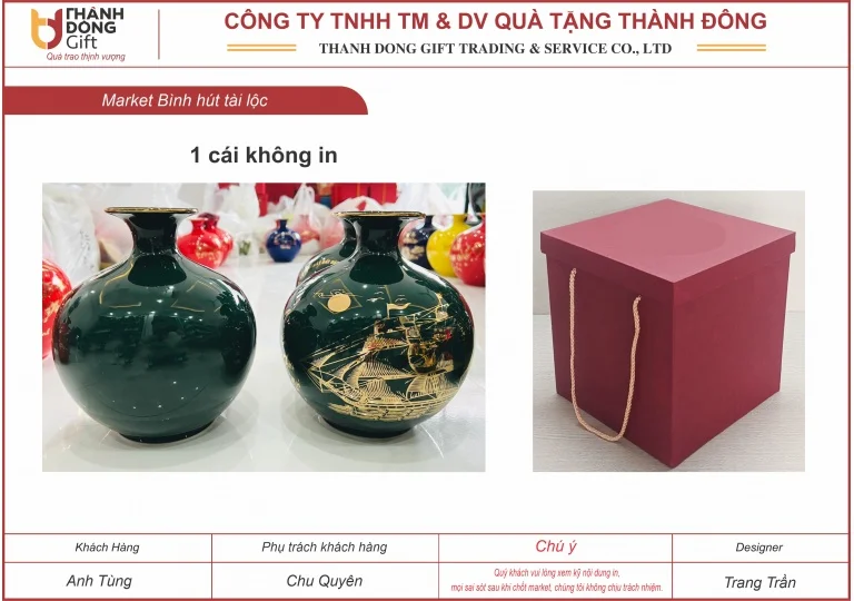 Bình hút tài lộc gốm sứ Bát Tràng - Quà Tặng Doanh Nghiệp, Quà Tặng Đại Hội - Công Ty TNHH Thương Mại Và Dịch Vụ Quà Tặng Thành Đông