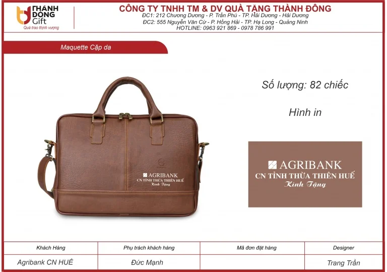 Cặp da công tác - Agribank Thừa Thiên Huế