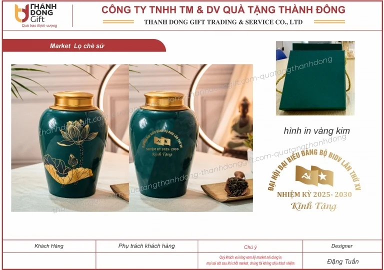 Lọ đựng trà gốm sứ Bát Tràng nhiều dáng, nhiều hoa văn, màu sắc đa dạng