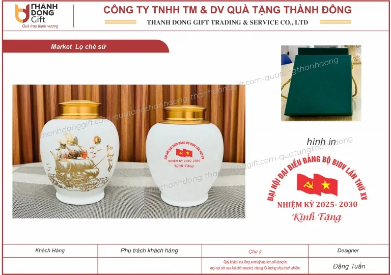 Lọ đựng trà gốm sứ Bát Tràng nhiều dáng, nhiều hoa văn, màu sắc đa dạng