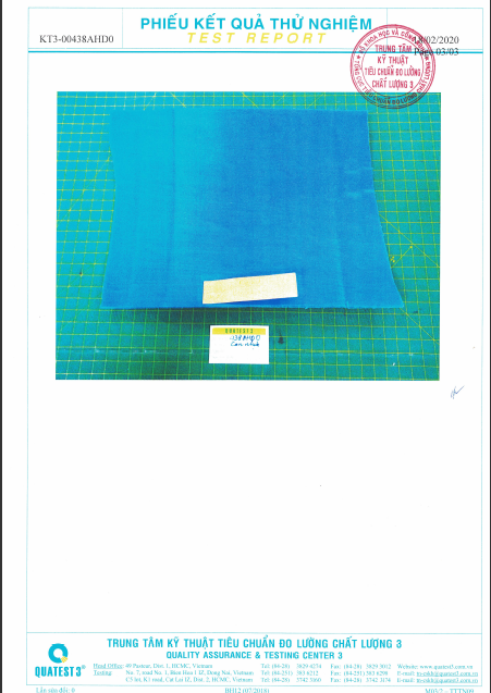 Phiếu kết quả thử nghiệm can nhựa - Thùng Phuy Exel Plastech - Công Ty TNHH Exel Plastech (Trực thuộc Tập Đoàn Time Technoplast.Ltd)