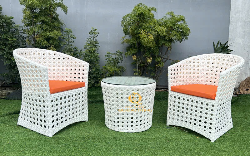 Bàn ghế mây nhựa - Bàn Ghế Nhựa Giả Mây Quang Đông - Công Ty TNHH Nội Thất Quang Đông