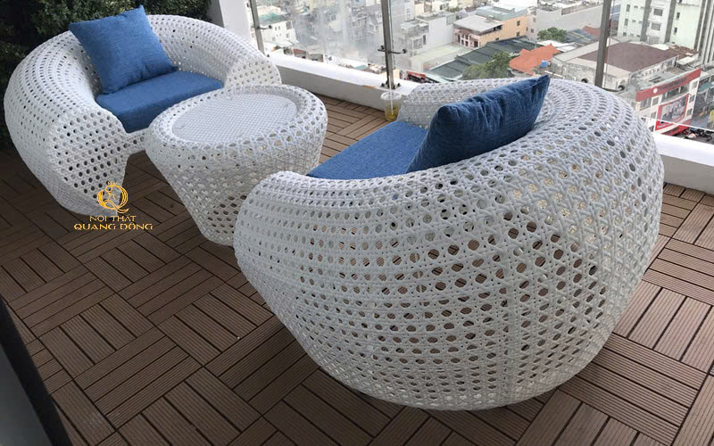 Bàn ghế mây nhựa - Bàn Ghế Nhựa Giả Mây Quang Đông - Công Ty TNHH Nội Thất Quang Đông