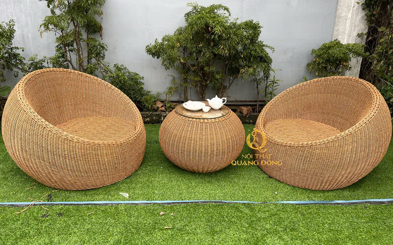 Bàn ghế mây nhựa - Bàn Ghế Nhựa Giả Mây Quang Đông - Công Ty TNHH Nội Thất Quang Đông