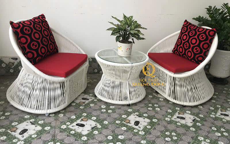 Bàn ghế mây nhựa - Bàn Ghế Nhựa Giả Mây Quang Đông - Công Ty TNHH Nội Thất Quang Đông