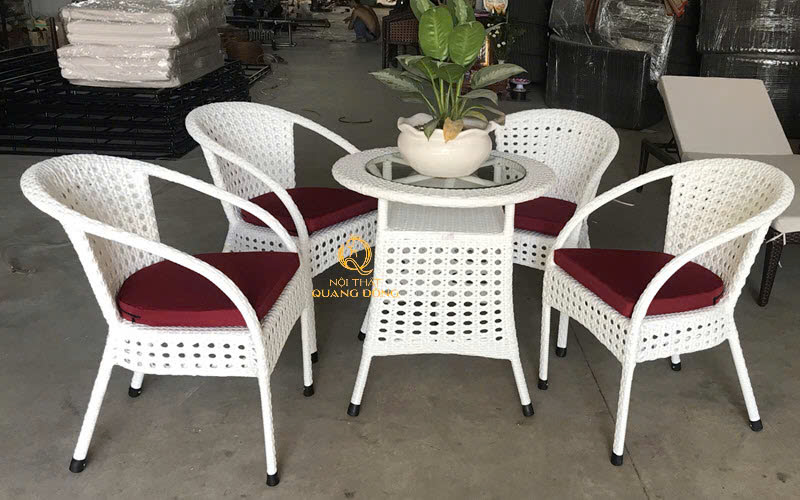Bàn ghế mây nhựa - Bàn Ghế Nhựa Giả Mây Quang Đông - Công Ty TNHH Nội Thất Quang Đông