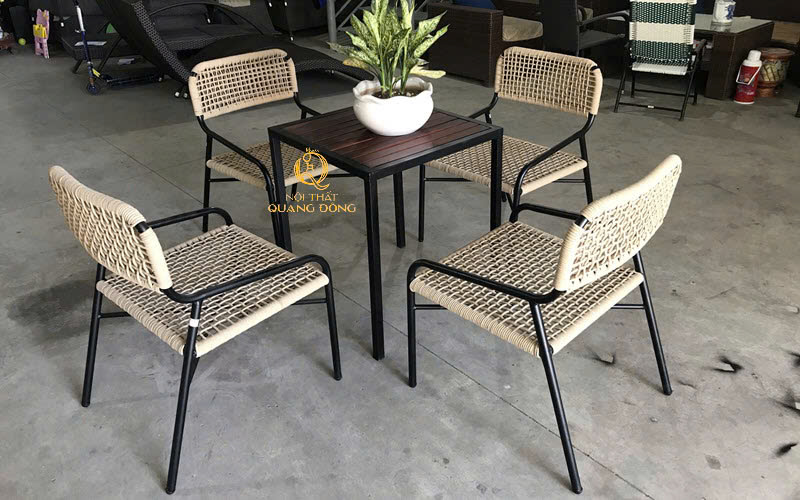 Bàn ghế mây nhựa - Bàn Ghế Nhựa Giả Mây Quang Đông - Công Ty TNHH Nội Thất Quang Đông