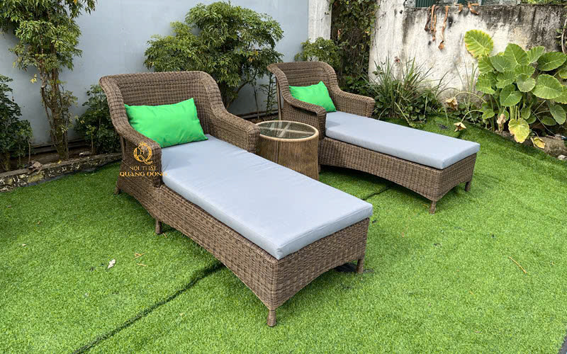 Ghế hồ bơi - Bàn Ghế Nhựa Giả Mây Quang Đông - Công Ty TNHH Nội Thất Quang Đông