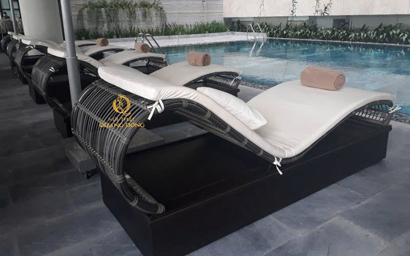 Ghế hồ bơi - Bàn Ghế Nhựa Giả Mây Quang Đông - Công Ty TNHH Nội Thất Quang Đông