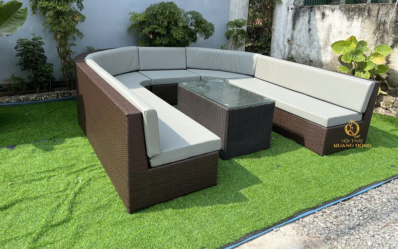Ghế sofa mây nhựa - Bàn Ghế Nhựa Giả Mây Quang Đông - Công Ty TNHH Nội Thất Quang Đông