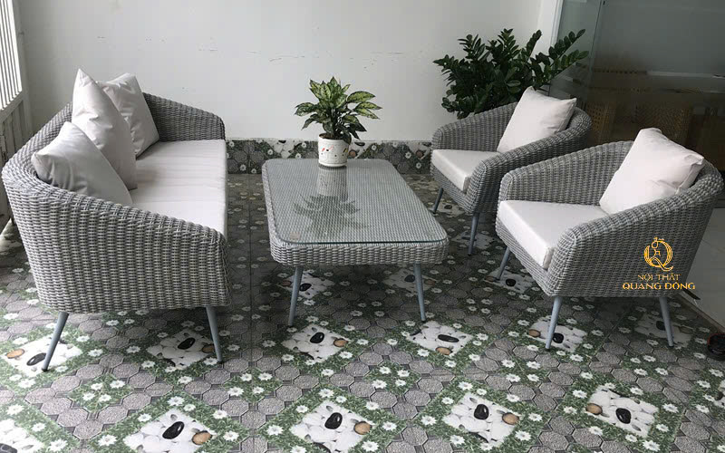Ghế sofa mây nhựa - Bàn Ghế Nhựa Giả Mây Quang Đông - Công Ty TNHH Nội Thất Quang Đông