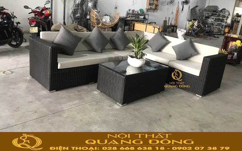 Ghế sofa mây nhựa - Bàn Ghế Nhựa Giả Mây Quang Đông - Công Ty TNHH Nội Thất Quang Đông