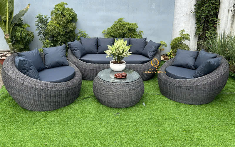 Ghế sofa mây nhựa - Bàn Ghế Nhựa Giả Mây Quang Đông - Công Ty TNHH Nội Thất Quang Đông