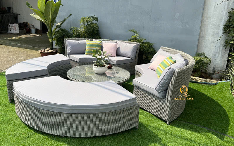 Ghế sofa mây nhựa - Bàn Ghế Nhựa Giả Mây Quang Đông - Công Ty TNHH Nội Thất Quang Đông