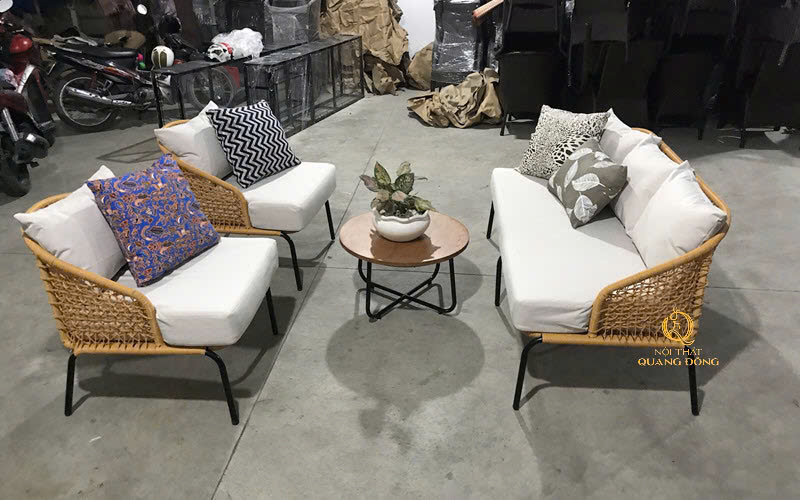 Ghế sofa mây nhựa - Bàn Ghế Nhựa Giả Mây Quang Đông - Công Ty TNHH Nội Thất Quang Đông