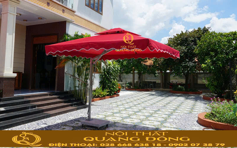 Ô dù che nắng - Bàn Ghế Nhựa Giả Mây Quang Đông - Công Ty TNHH Nội Thất Quang Đông