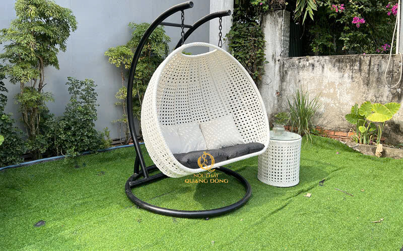 Xích đu giả mây - Bàn Ghế Nhựa Giả Mây Quang Đông - Công Ty TNHH Nội Thất Quang Đông
