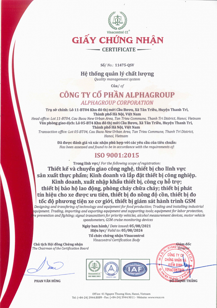 Giấy chứng nhận giải thưởng Hồ Chí Minh - Công Ty Cổ Phần Alphagroup