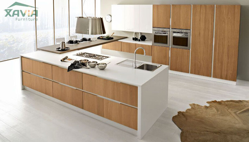 Tủ bếp gỗ Veneer - Gia Công Gỗ Việt Hưng - Công Ty Cổ Phần Đầu Tư Công Nghệ Phát Triển Việt Hưng