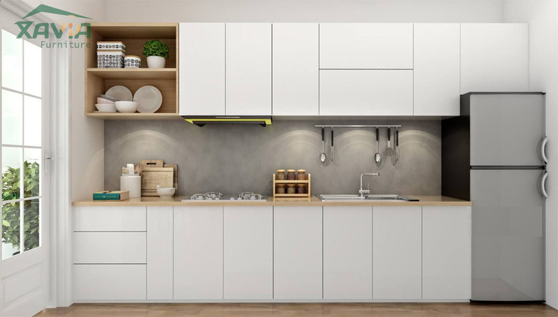 Tủ bếp gỗ công nghiệp MDF - Gia Công Gỗ Việt Hưng - Công Ty Cổ Phần Đầu Tư Công Nghệ Phát Triển Việt Hưng